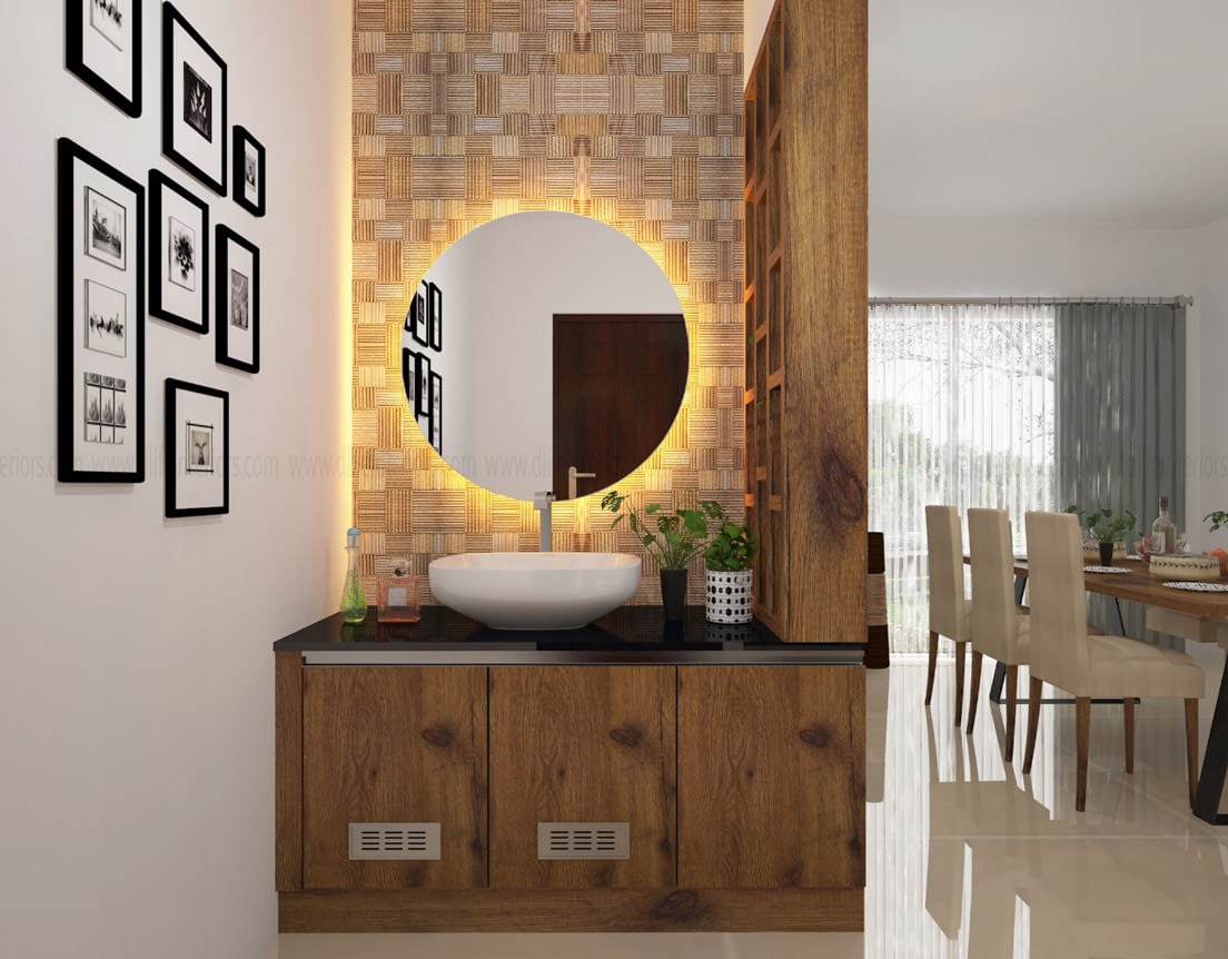 Dining Room Wash Basin Tiles Design